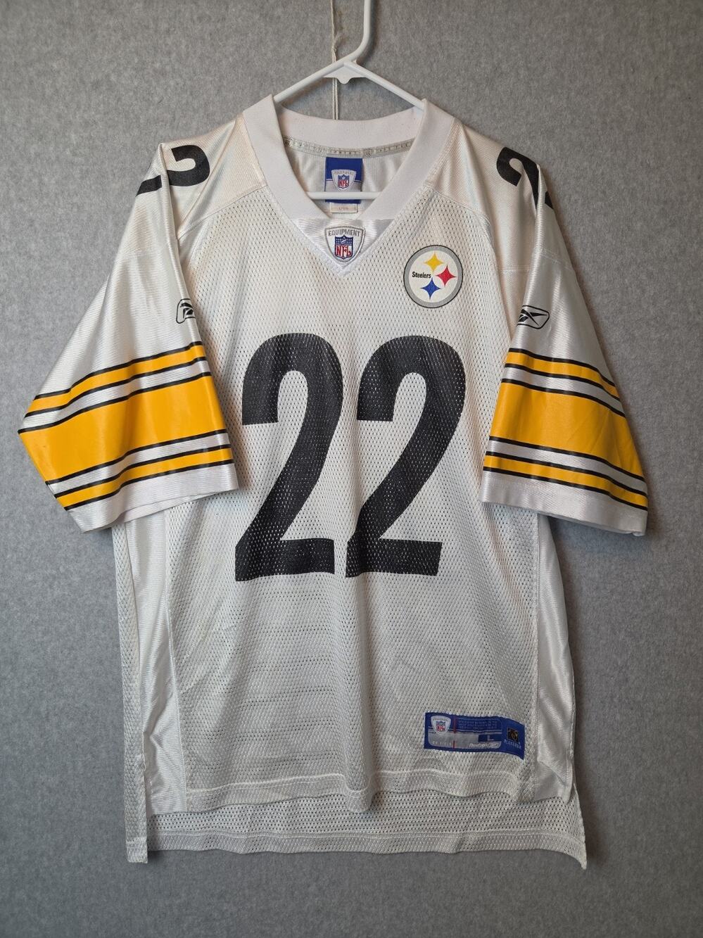 Vintage Reebok NFL Pittsburgh Steelers Duce Staley White Jersey Men's Large